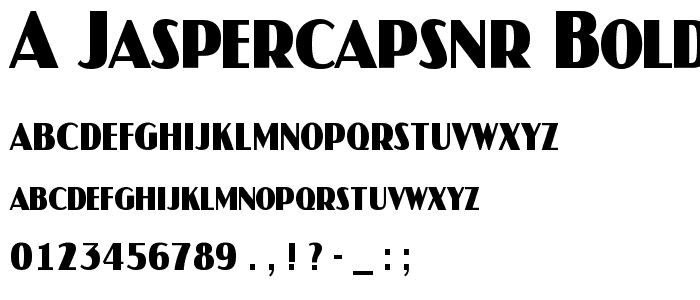 a_JasperCapsNr Bold font